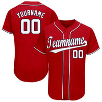 Custom Baseball Jersey, Red Sportswear Jersey Shirt, Athletic Button Down Moisture Wicking Jersey, Casual Gift for Men, Style WashingtonV0097