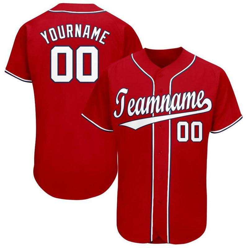 Custom Baseball Jersey, Red Sportswear Jersey Shirt, Athletic Button Down Moisture Wicking Jersey, Casual Gift for Men, Style WashingtonV0097