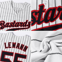Custom Baseball Jersey, White Black Sportswear Jersey Shirt, Athletic Button Down Moisture Wicking Jersey, Casual Gift for Men, Style White0169