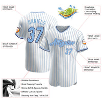 Custom Baseball Jersey, White Light Blue Navy Sportswear Jersey Shirt, Athletic Button Down Moisture Wicking Jersey, Casual Gift for Men