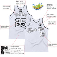 Custom Basketball Jersey, White Black Sportswear Jersey Shirt, Athletic Mesh Moisture Wicking Jersey, Casual Gift for Men, Style White0499
