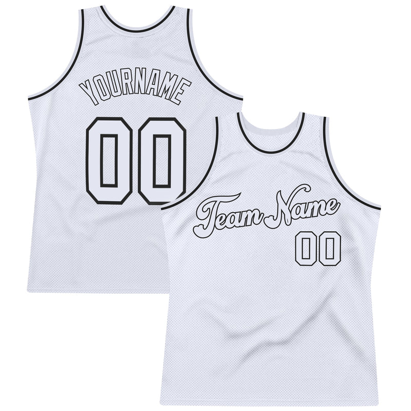 Custom Basketball Jersey, White Black Sportswear Jersey Shirt, Athletic Mesh Moisture Wicking Jersey, Casual Gift for Men, Style White0499