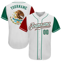 Custom Baseball Jersey, White Kelly Green Sportswear Jersey Shirt, Athletic Button Down Moisture Wicking Jersey, Casual Gift for Men