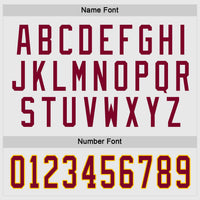 Custom Hockey Jersey, White Maroon Gold Sportswear Jersey Shirt, Athletic Long Sleeve V Neck Jersey, Casual Gift for Men, Style White0664