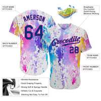 Custom Baseball Jersey, White Royal Pink Sportswear Jersey Shirt, Athletic Button Down Moisture Wicking Jersey, Casual Gift for Men